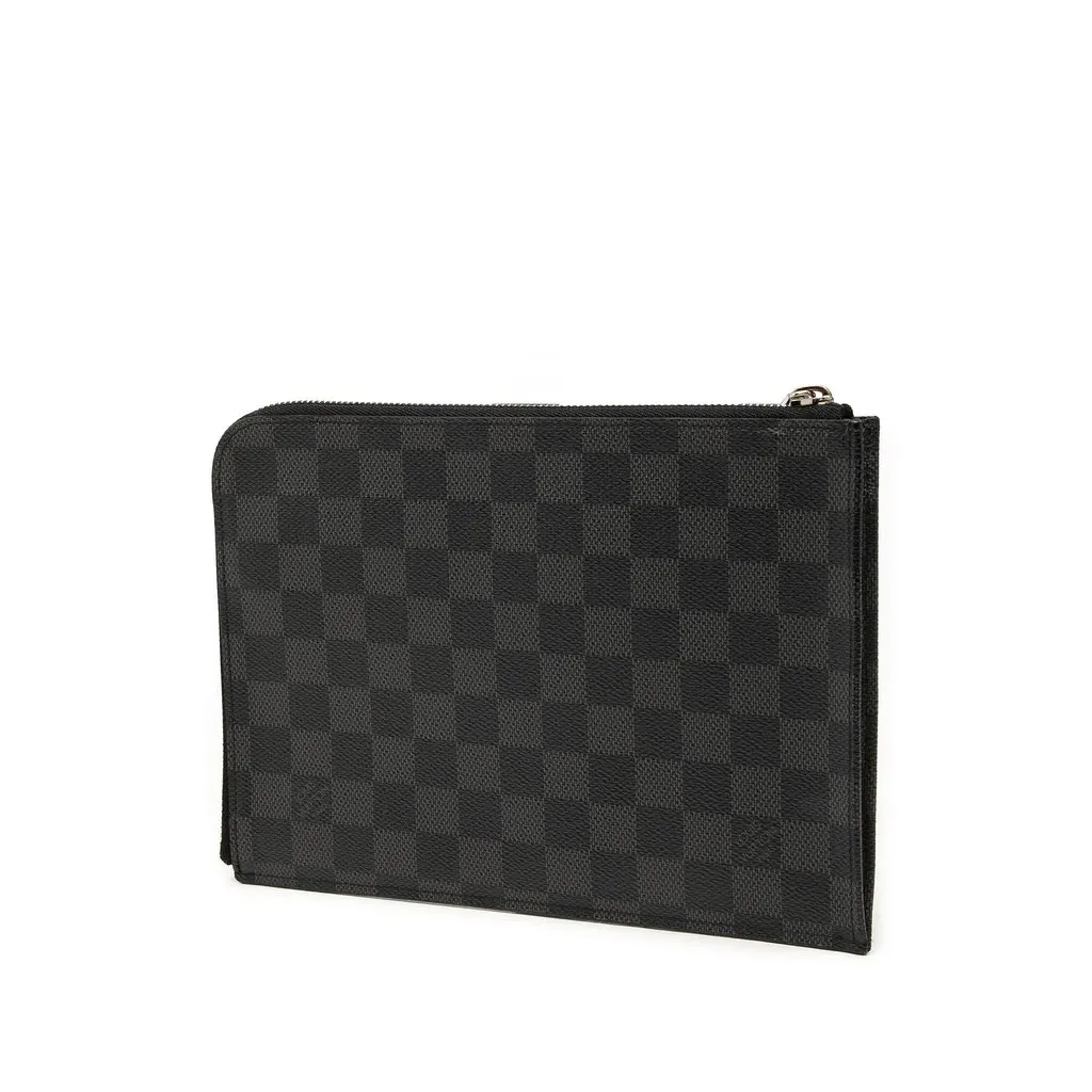 Louis Vuitton Damier Graphite Pochette Jour PM Black Very good - Back View