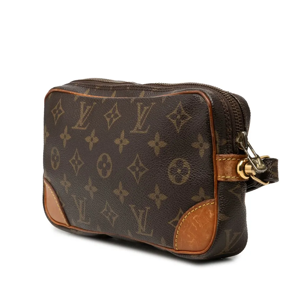 Louis Vuitton Monogram Marly Dragonne PM Brown Very good - Back View