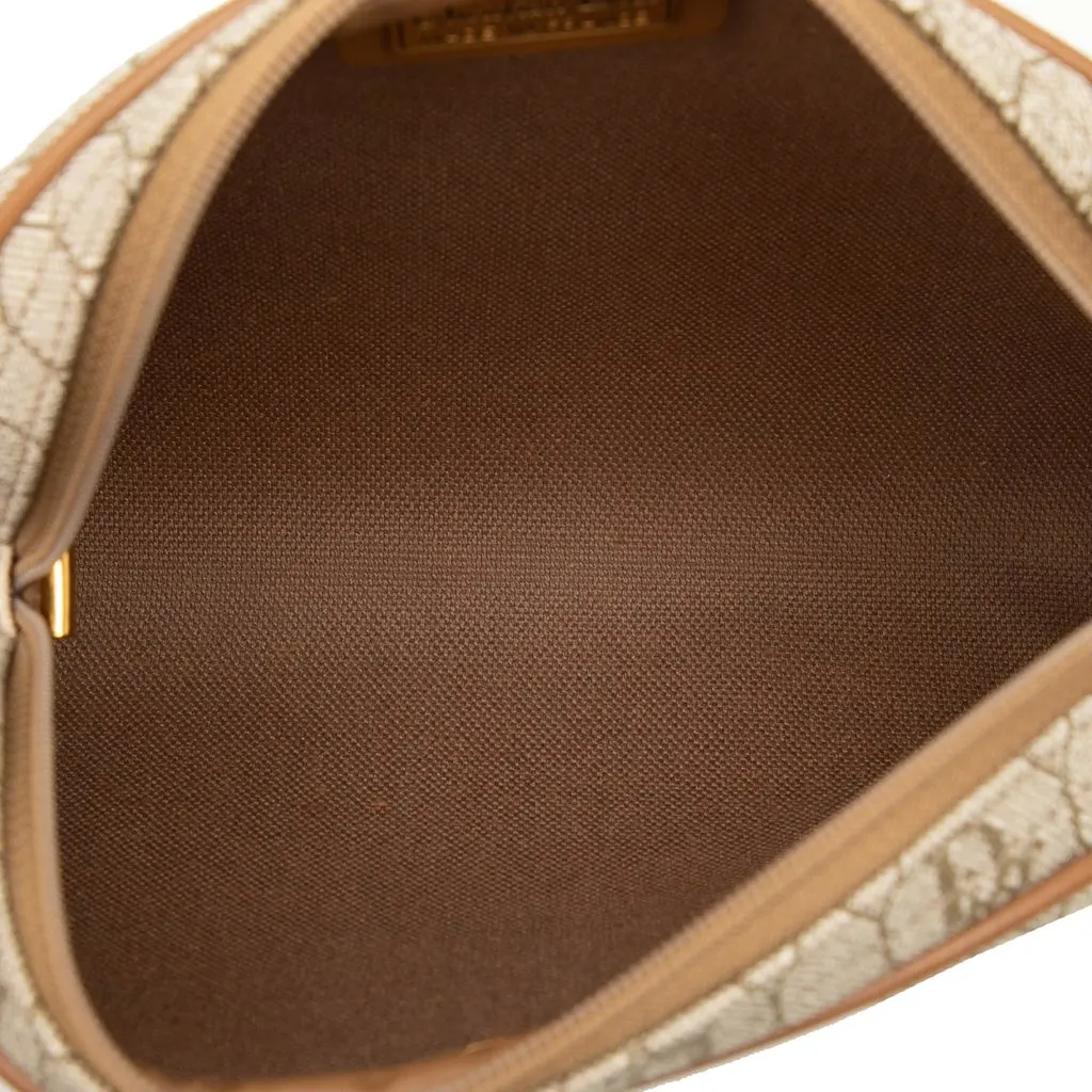 Dior Honeycomb Coated Canvas Crossbody Beige Canvas Very good - Model View
