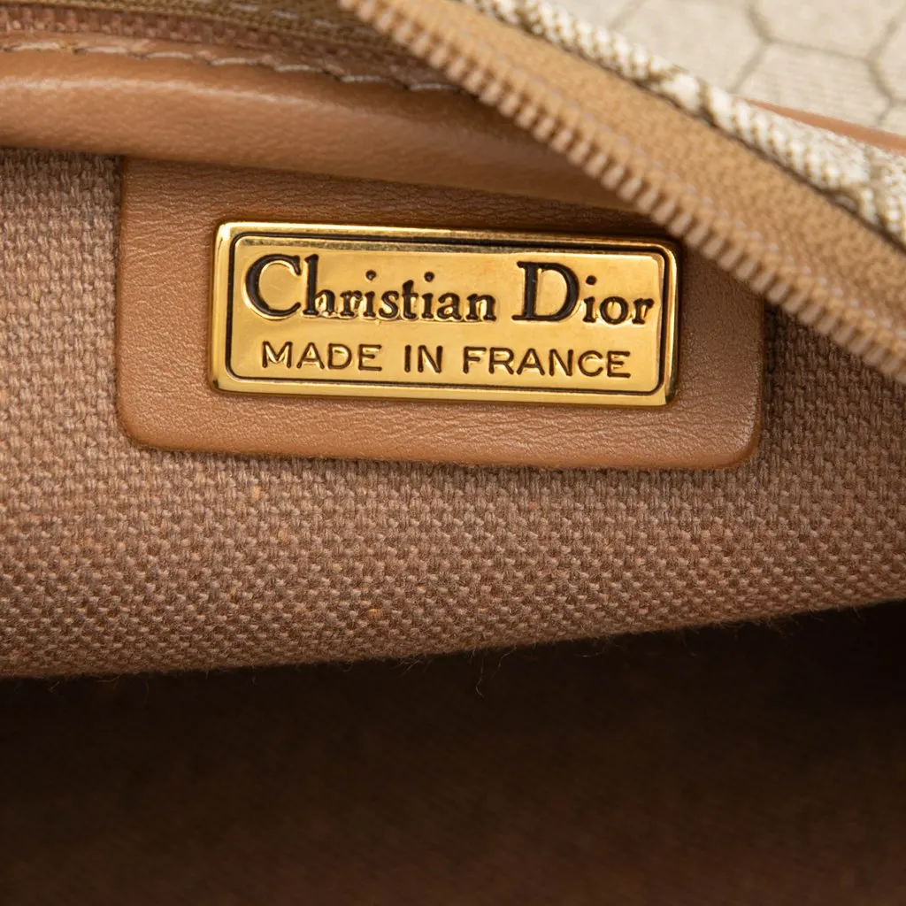 Dior Honeycomb Coated Canvas Crossbody Beige Canvas Very good - Box View