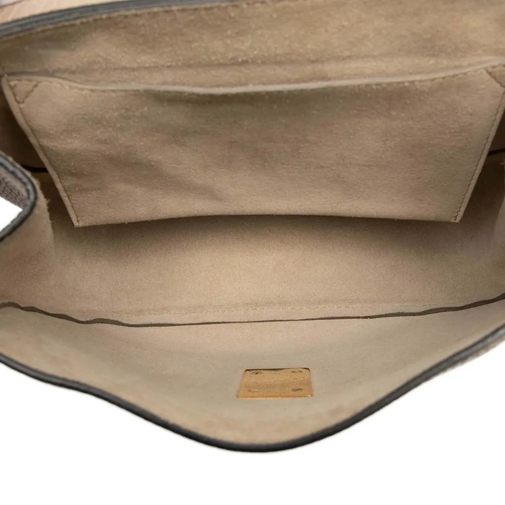 Chloé Small Grained Calfskin Drew Crossbody Brown Leather Very good - Model View