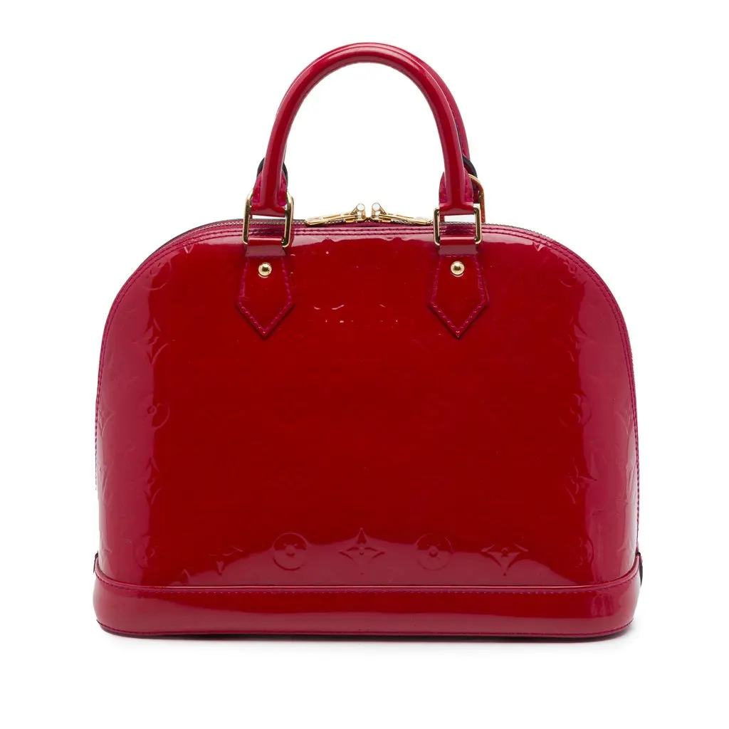 Louis Vuitton Monogram Vernis Alma PM Pink Leather Good - Front View