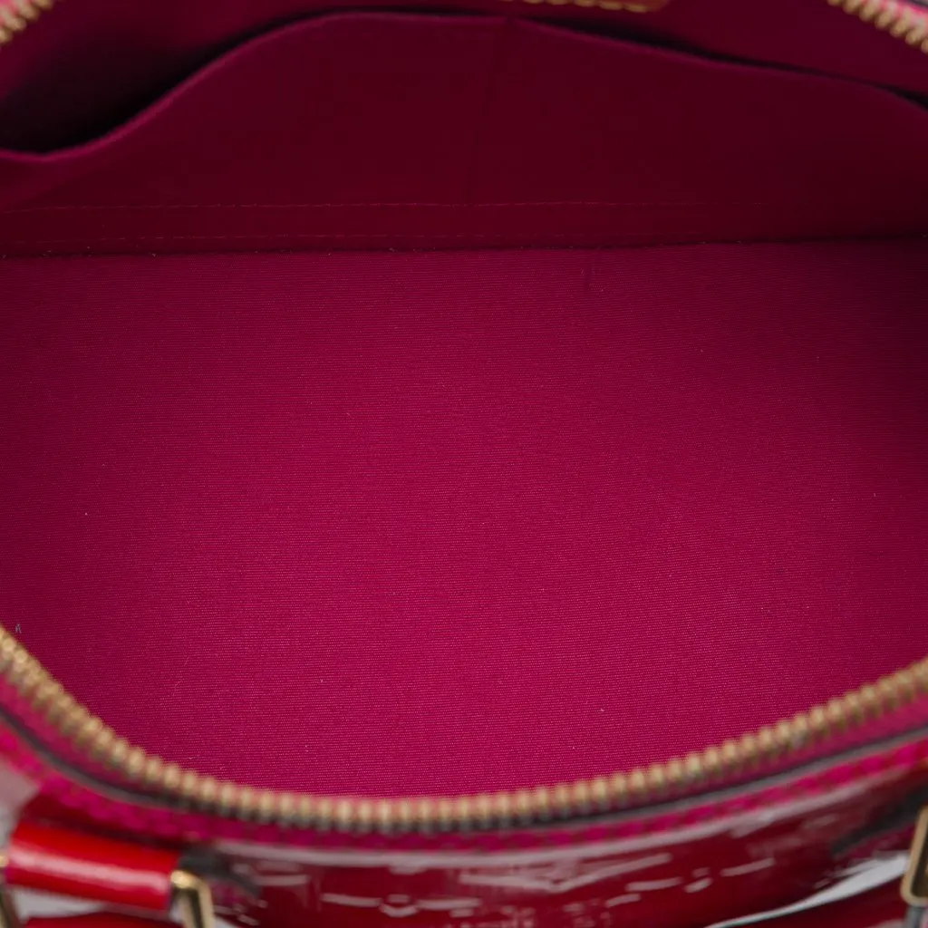 Louis Vuitton Monogram Vernis Alma PM Pink Leather Good - Model View