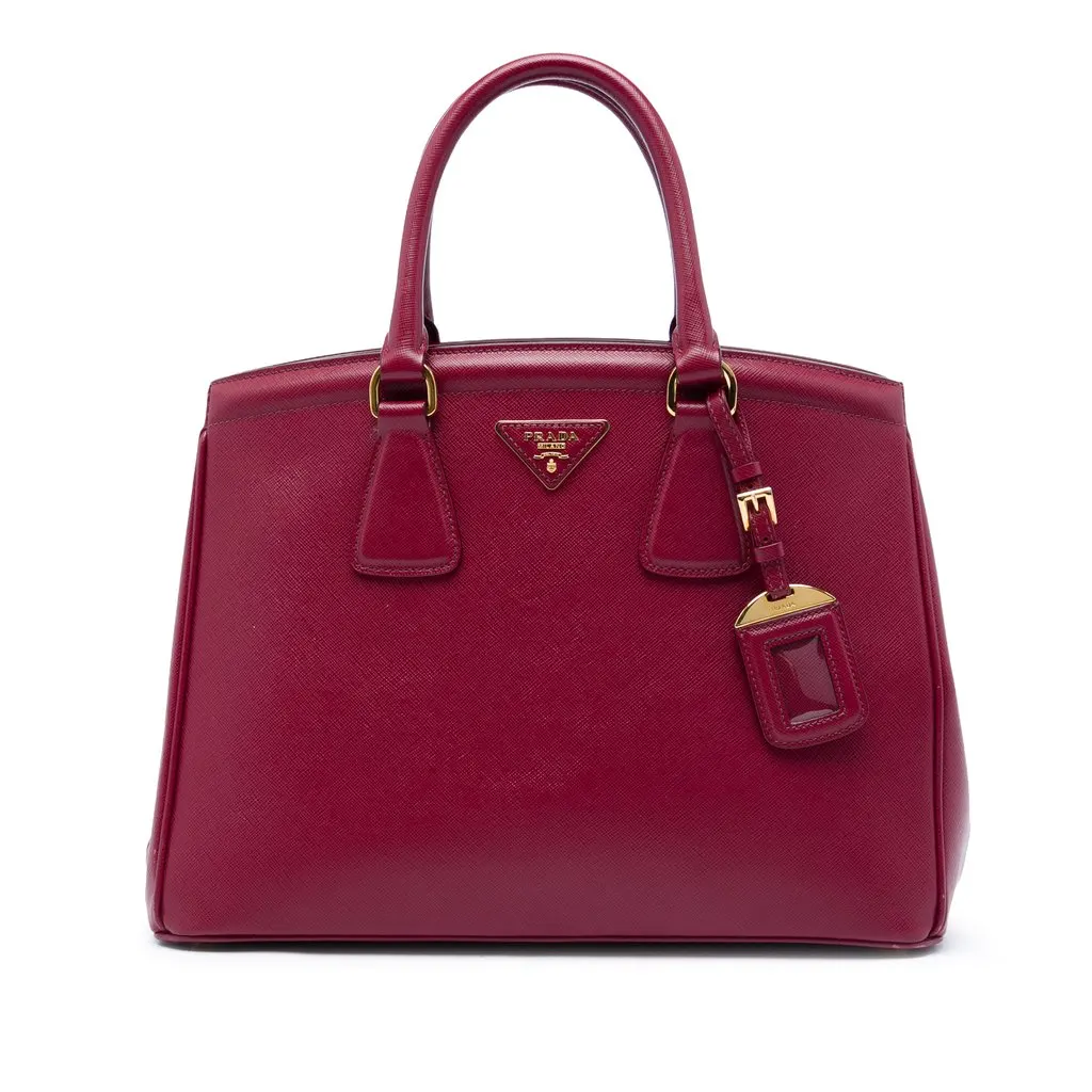 Prada Saffiano Lux Parabole Tote Red Leather Very good - Front View