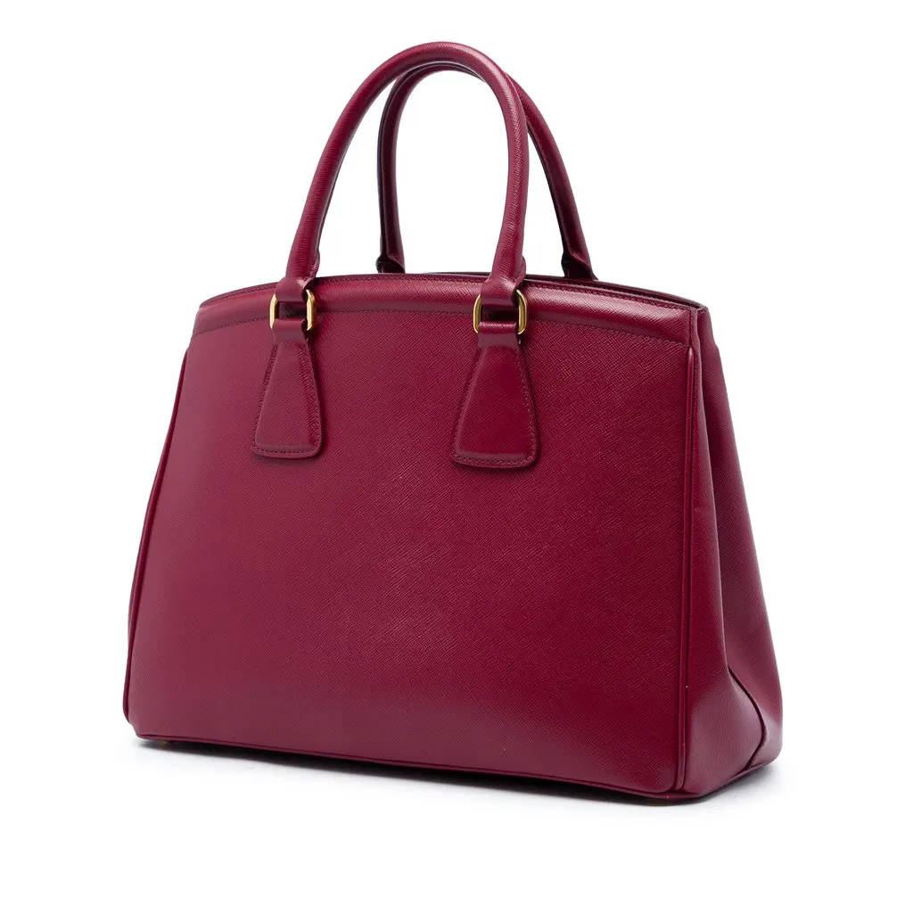 Prada Saffiano Lux Parabole Tote Red Leather Very good - Back View
