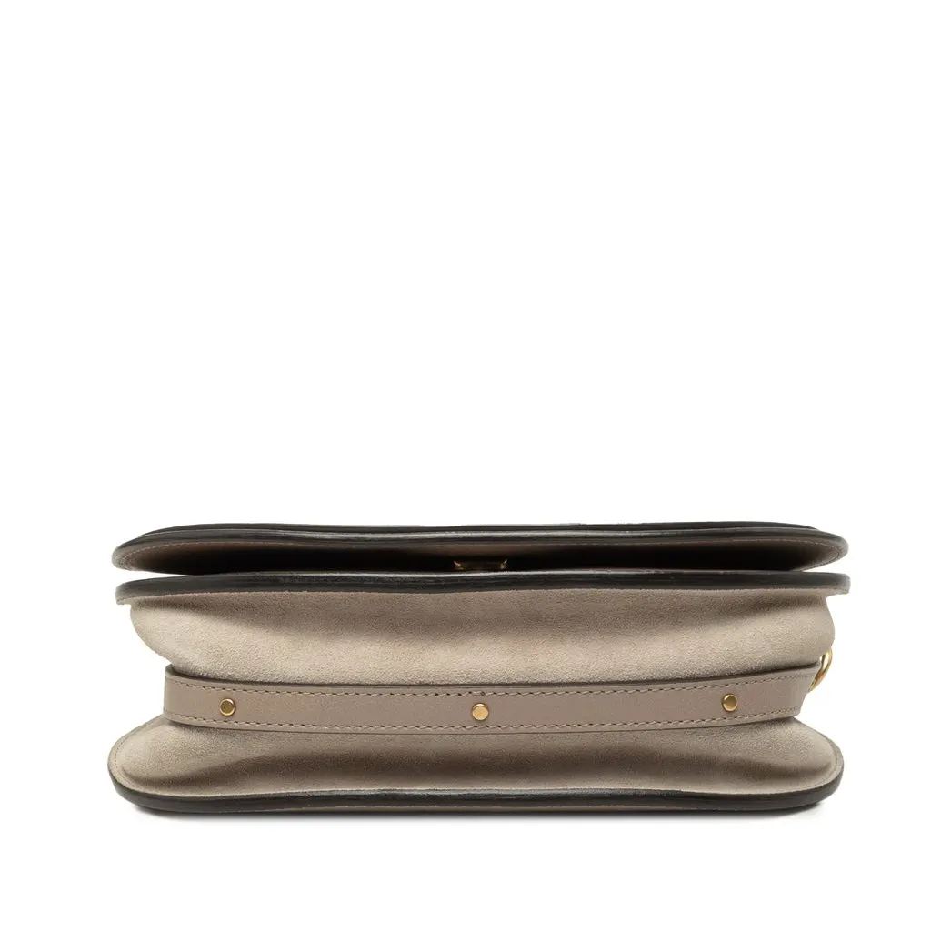 Chloé Medium Leather Nile Bracelet Satchel Brown Leather Good - Inside View