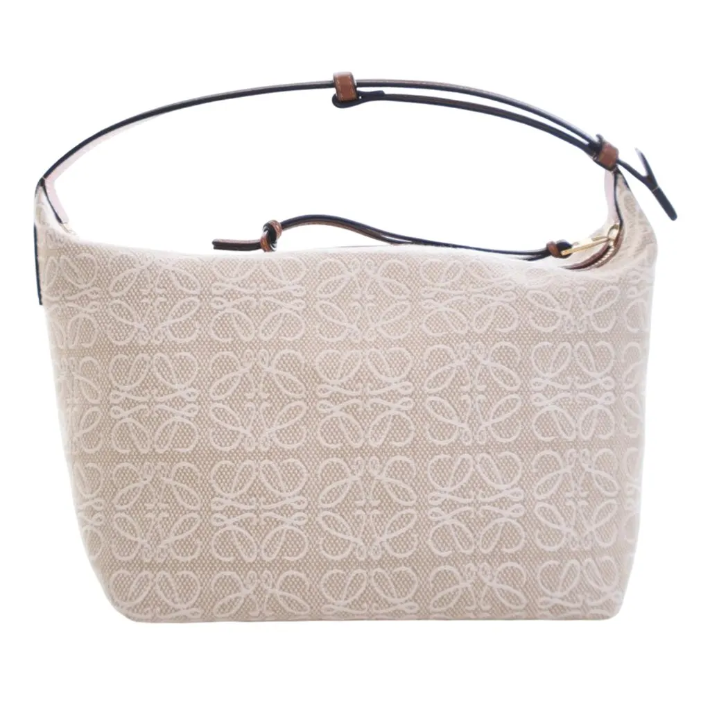 LOEWE Medium Anagram Canvas Cubi Bag Brown Very good - Model View