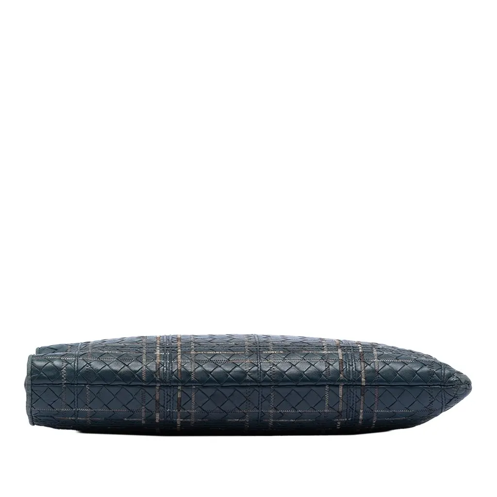 Bottega Veneta Nappa Intrecciato Metropolis Document Case Blue Leather Very good - Inside View
