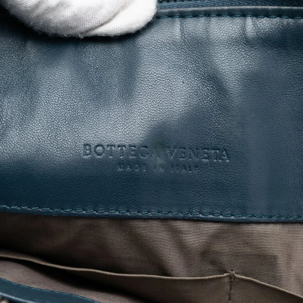 Bottega Veneta Nappa Intrecciato Metropolis Document Case Blue Leather Very good - Box View