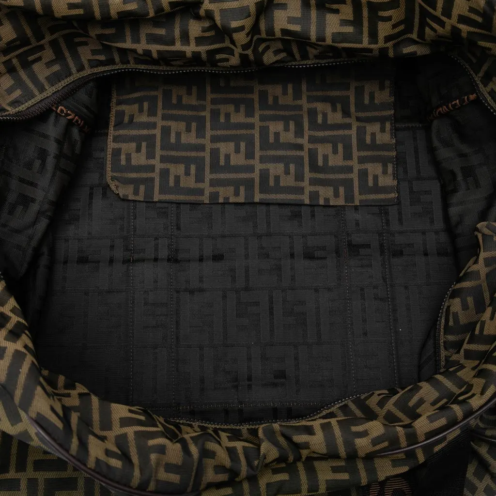 Fendi Zucca Canvas Roma 1925 Travel Bag Brown Canvas Good - Model View