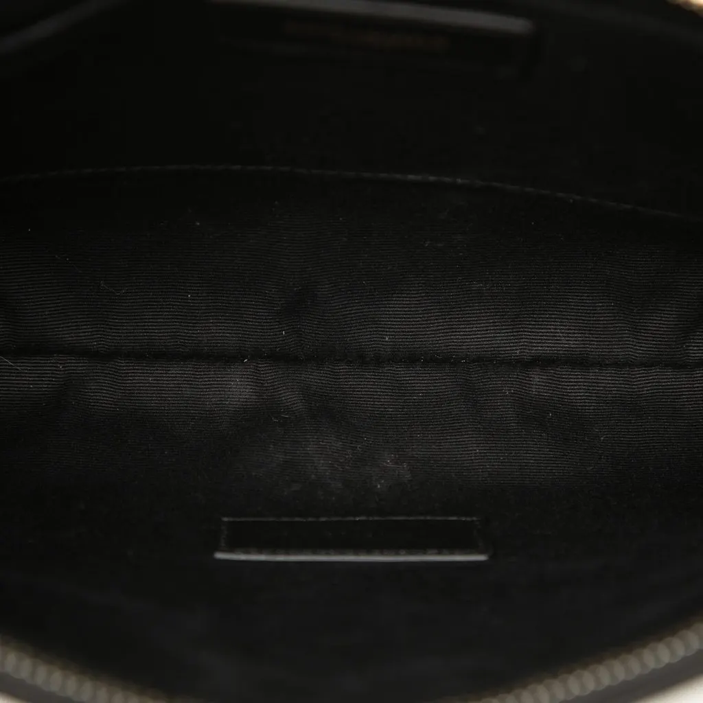 Saint Laurent Raffia Rive Gauche Clutch Beige Very good - Model View