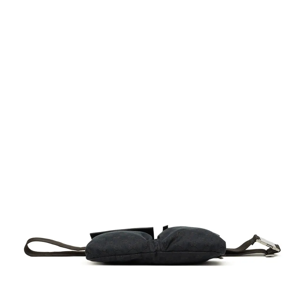 Gucci GG Canvas Double Pocket Belt Bag Black Very good - Inside View