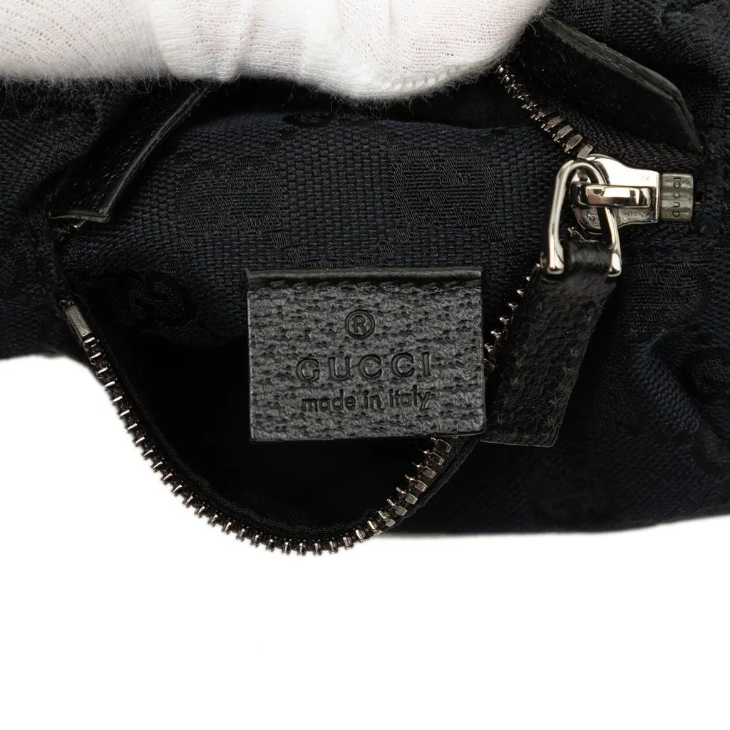 Gucci GG Canvas Double Pocket Belt Bag Black Very good - Box View