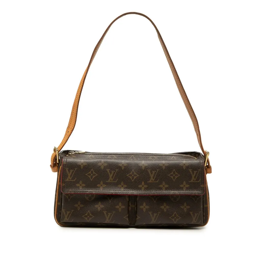Louis Vuitton Monogram Viva Cite MM Brown Canvas Good - Front View