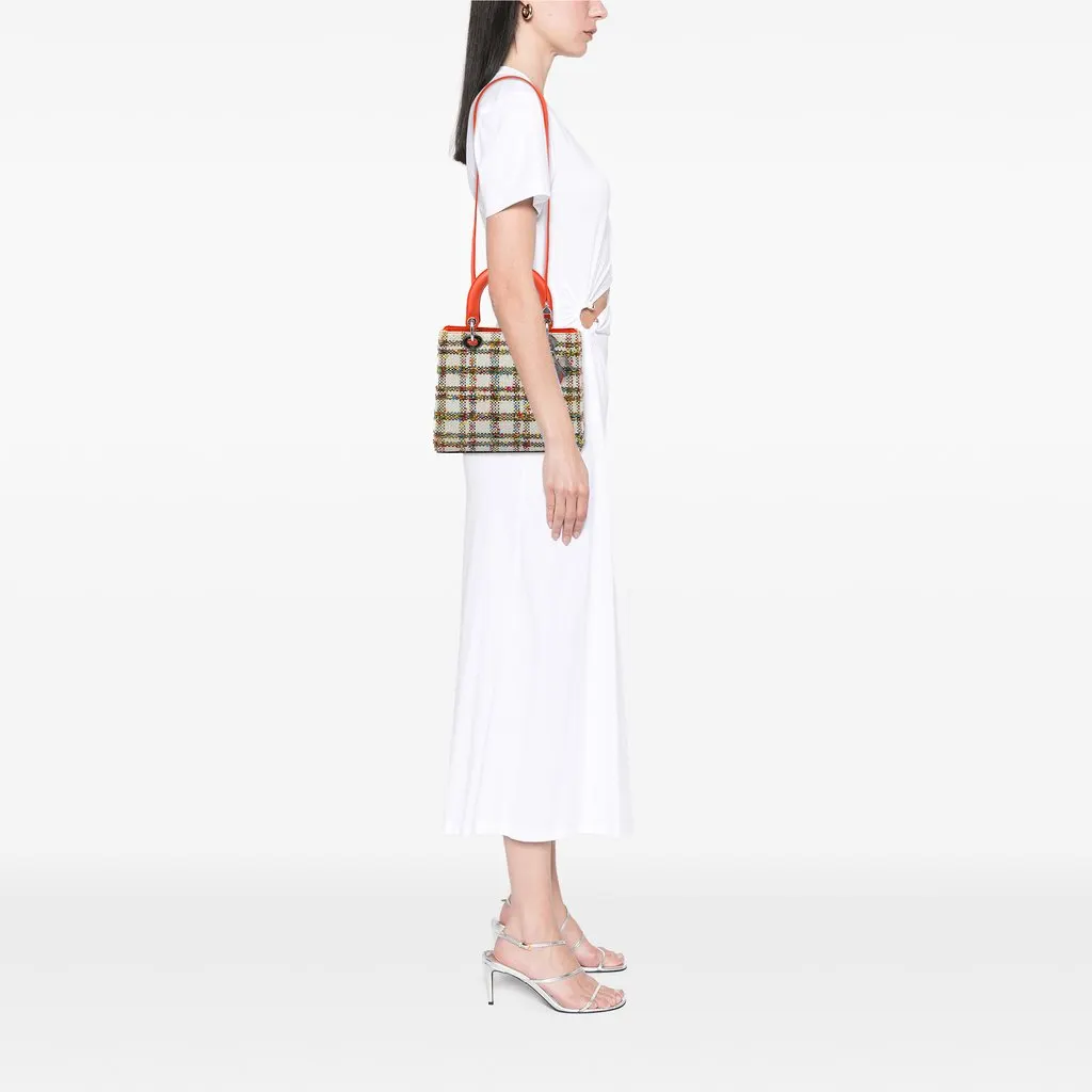 Dior Medium Tweed Lady Dior White Tweed Very good - Box View