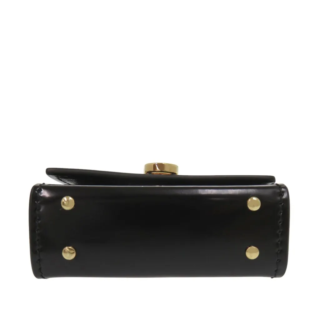 Salvatore Ferragamo Smooth Calfskin Gancini Top Handle AirPods Case with Chain Black Leather Very good - Inside View