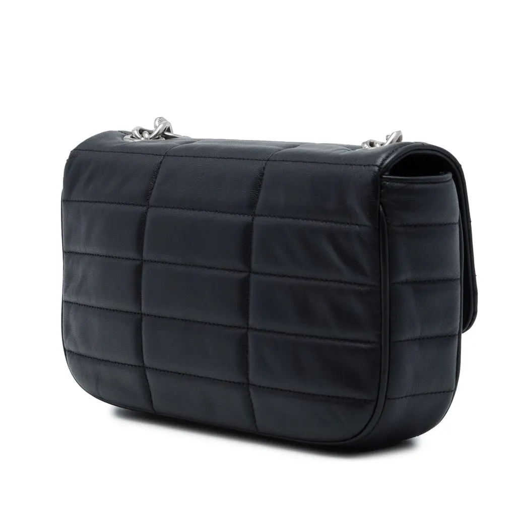 Celine Matelasse Goatskin Monochrome Chain Shoulder Bag Black Leather Very good - Back View