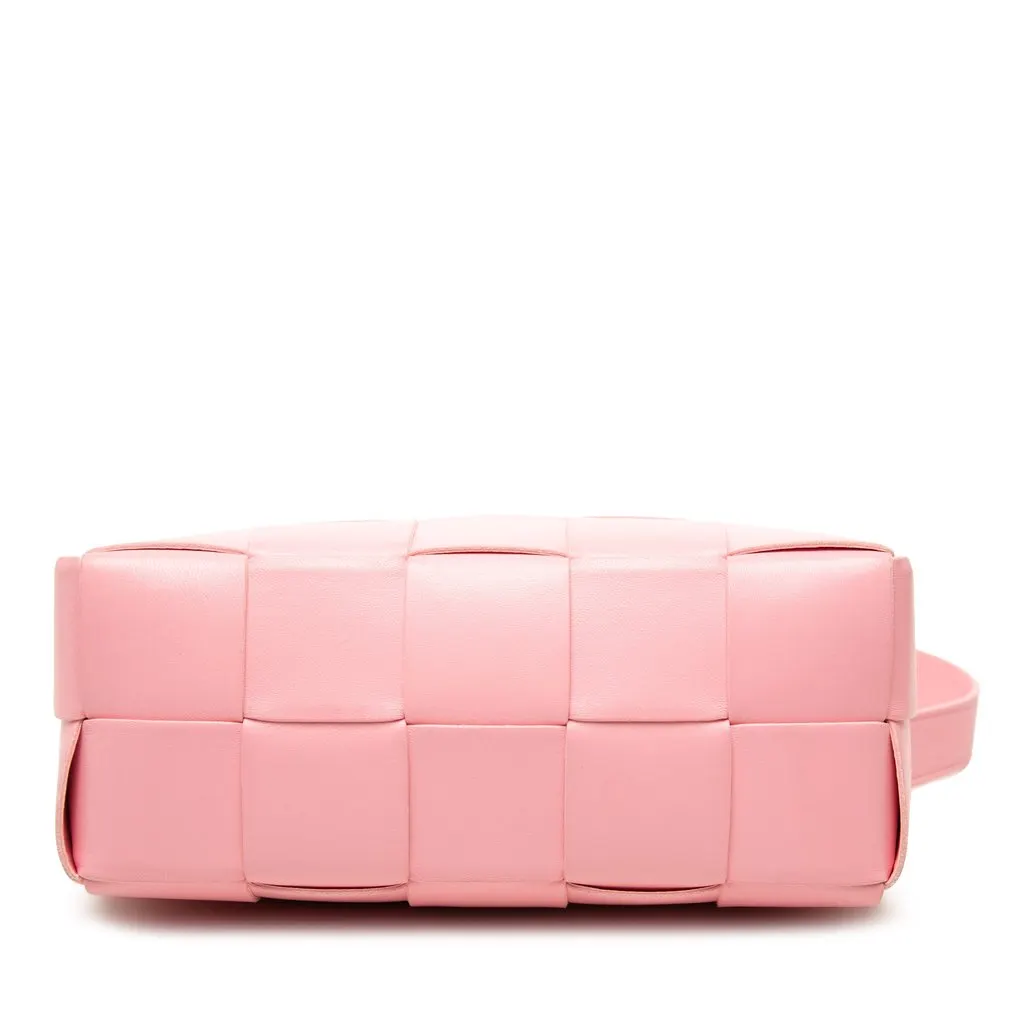Bottega Veneta Small Lambskin Intrecciato Brick Cassette Pink Leather Very good - Inside View