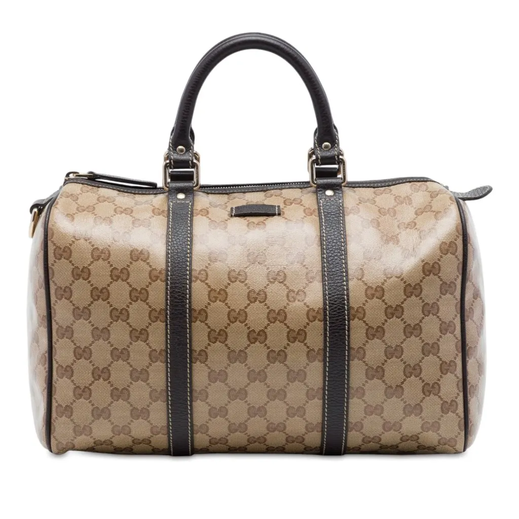 Gucci Medium GG Crystal Joy Boston Bag Beige Very good - Front View