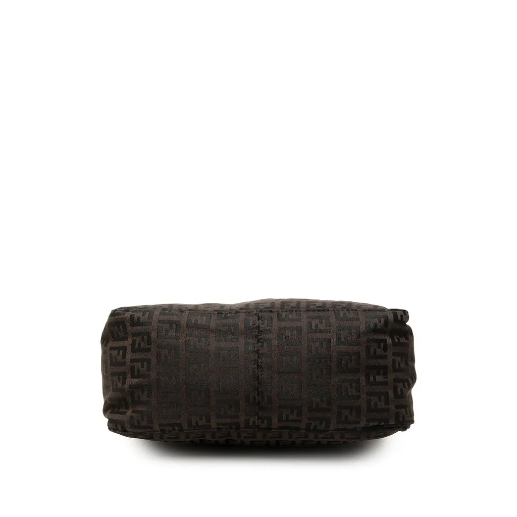 Fendi Zucchino Canvas Handbag Brown Canvas Good - Inside View