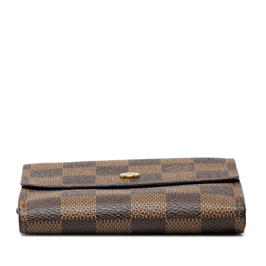 Louis Vuitton Damier Ebene Portefeuille Elise Wallet Brown Canvas Very good - Inside View