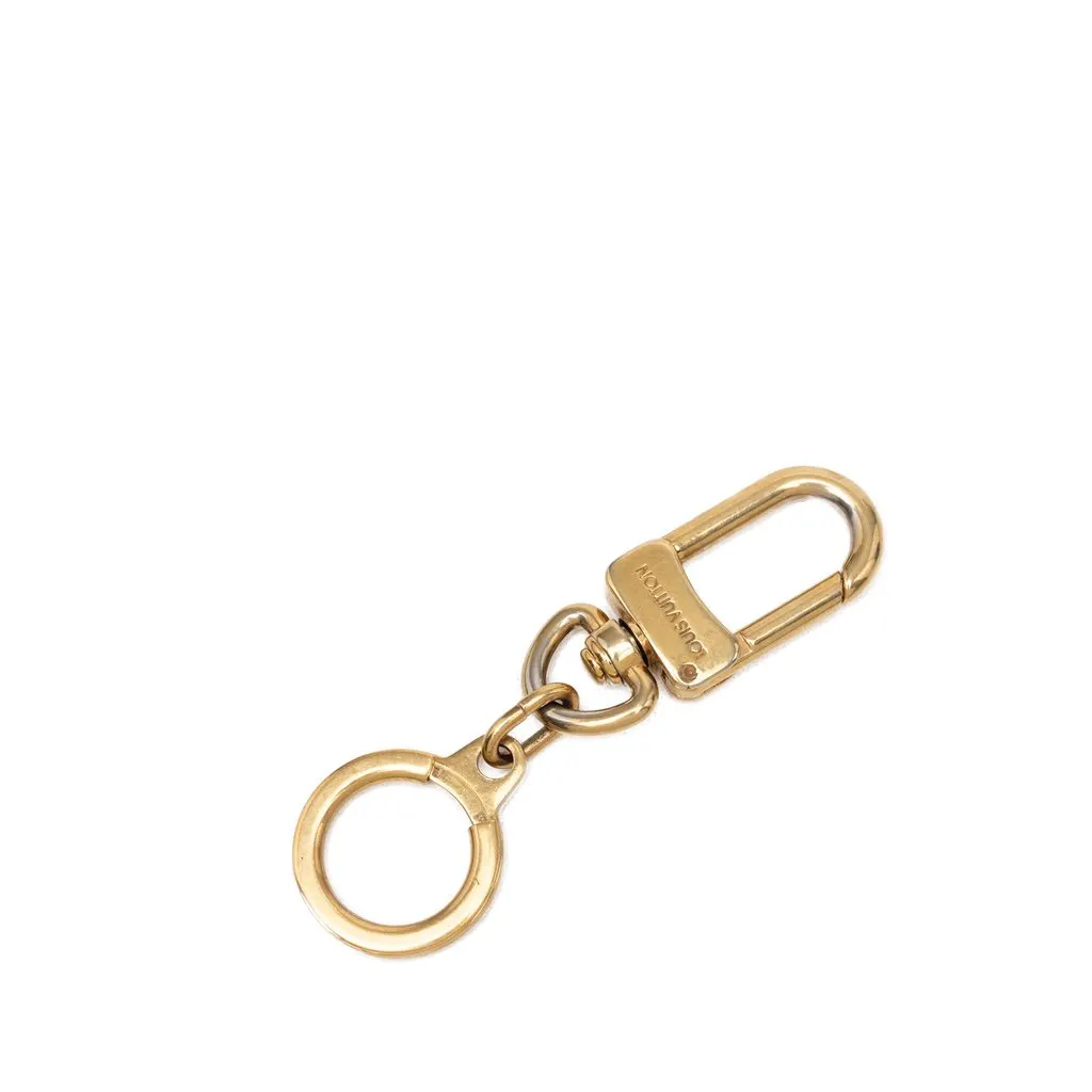 Louis Vuitton Gold Plated Bolt Extender Key Ring Gold Metal Very good - Front View