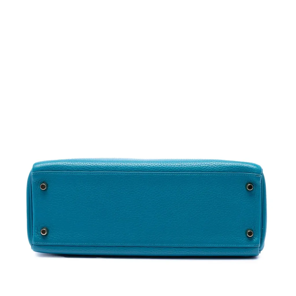 Hermès Clemence Kelly II Retourne 32 Blue Leather Very good - Inside View