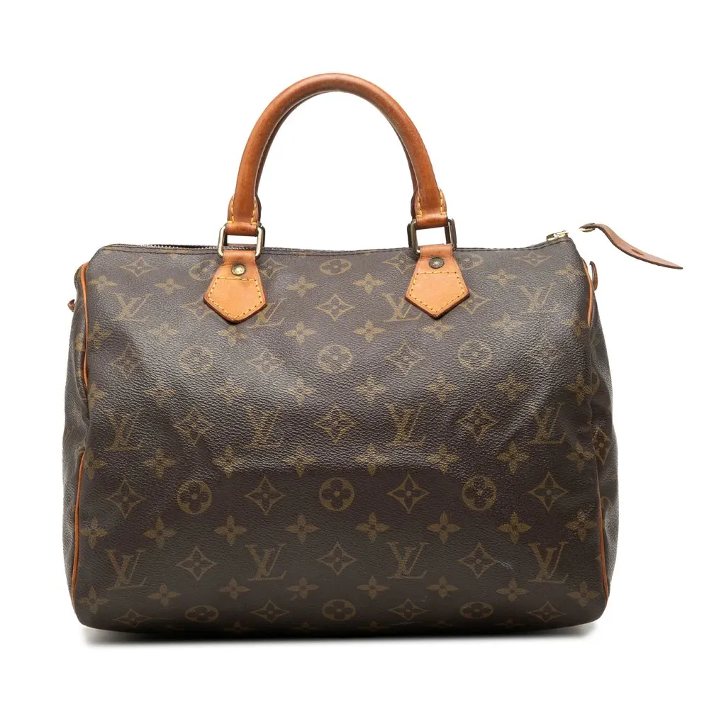 Louis Vuitton Monogram Speedy 30 Brown Canvas Very good - Front View