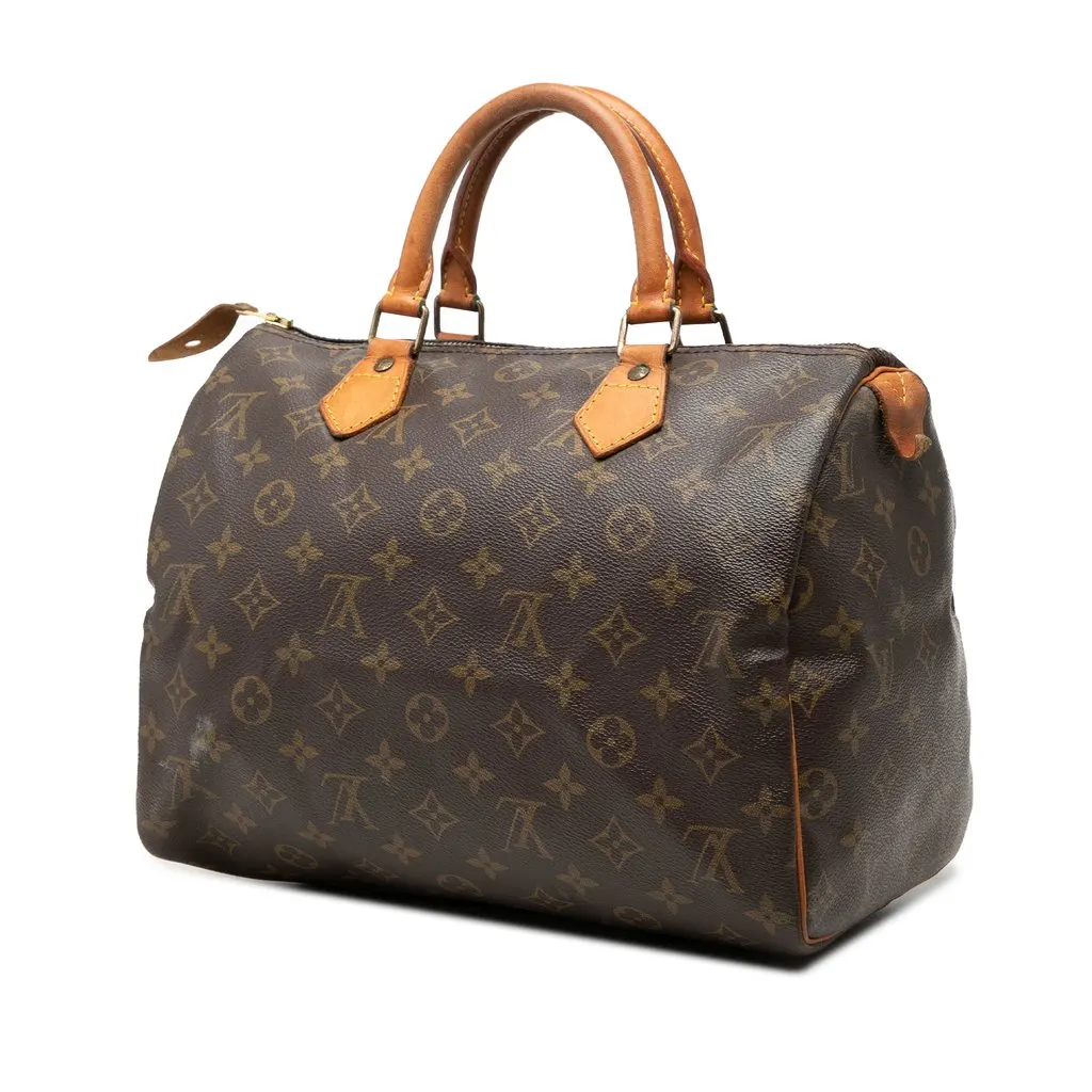 Louis Vuitton Monogram Speedy 30 Brown Canvas Very good - Back View