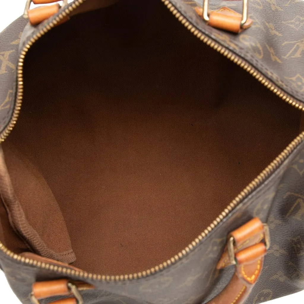Louis Vuitton Monogram Speedy 30 Brown Canvas Very good - Model View