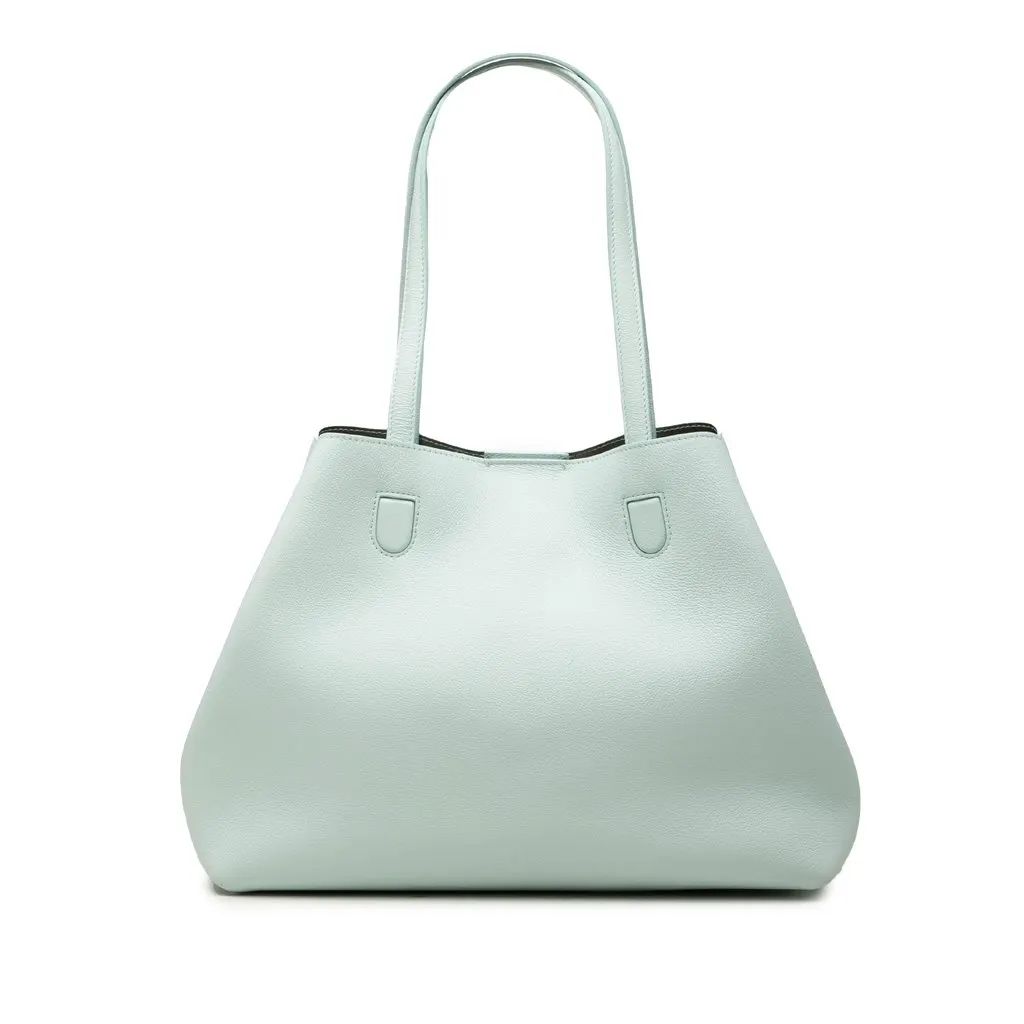 Dior Medium Calfskin Blossom Tote Green Leather Very good - Front View