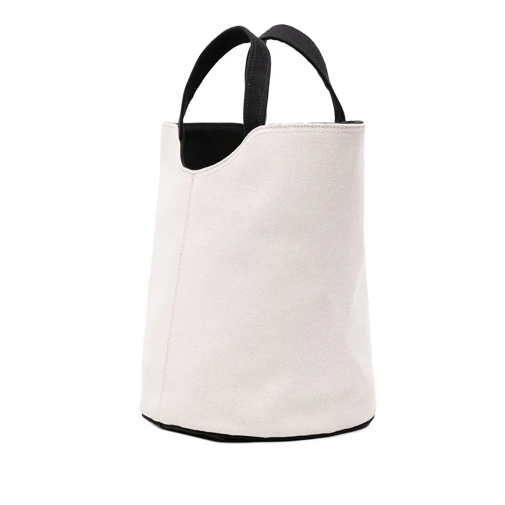 Balenciaga Canvas Wave Bucket Bag M White Canvas Very good - Back View
