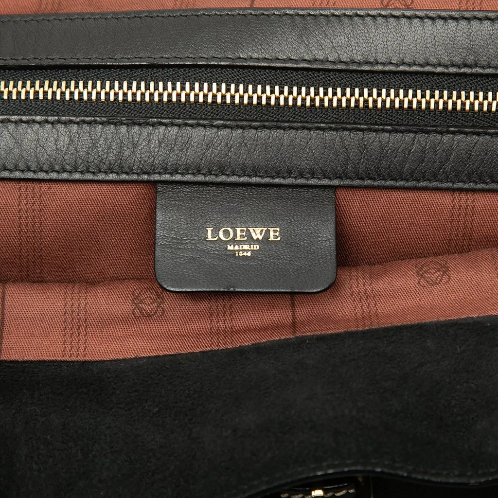 Loewe Leather Convertible Tote Black Leather Good - Box View