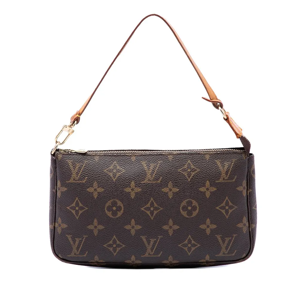 Louis Vuitton Monogram Pochette Accessoires Brown Very good - Front View