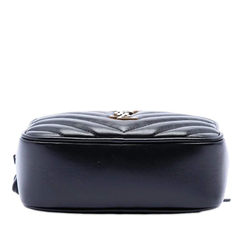 Saint Laurent Mini Matelasse Calfskin Monogram Lou Tassel Camera Bag Black Leather Very good - Inside View