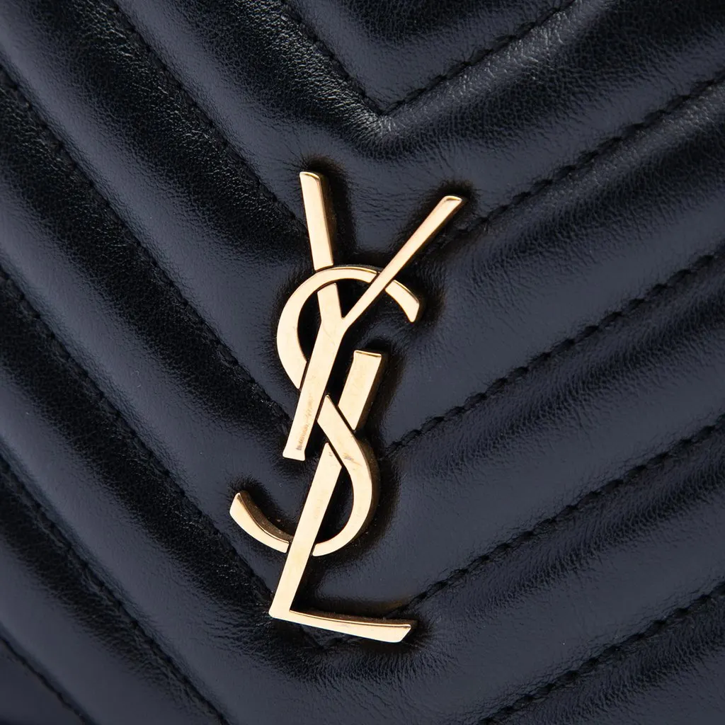 Saint Laurent Mini Matelasse Calfskin Monogram Lou Tassel Camera Bag Black Leather Very good - Box View