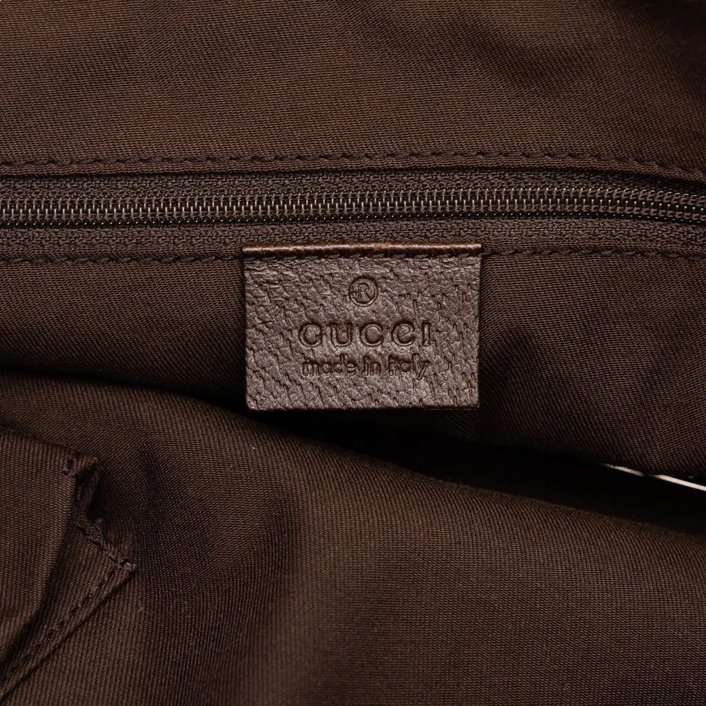 Gucci GG Canvas Web Horsebit Tote Beige Canvas Very good - Box View