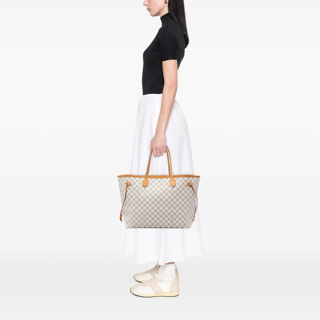 Louis Vuitton Damier Azur Neverfull GM White Canvas Very good - Box View
