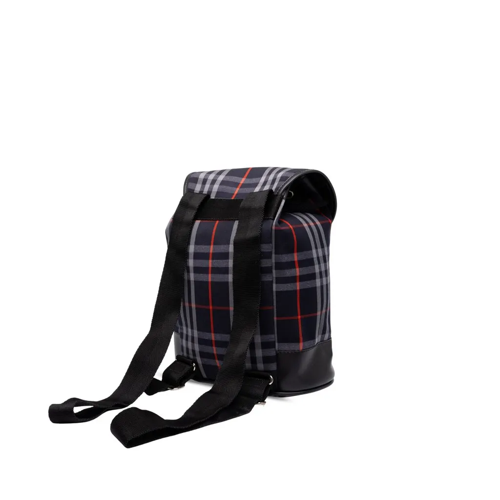 Burberry House Check Canvas Backpack Blue Canvas Very good - Back View