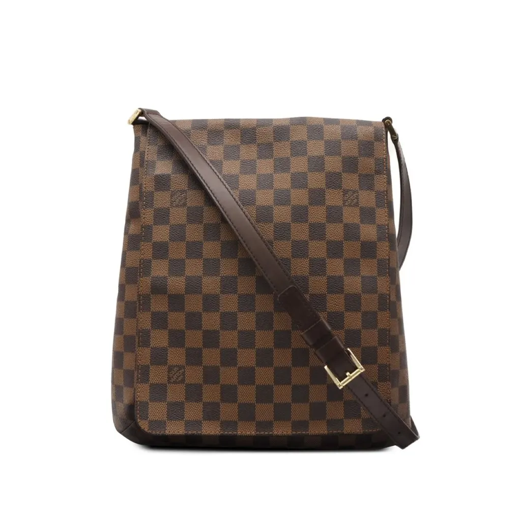 Louis Vuitton Damier Ebene Musette Salsa GM Brown Canvas Good - Front View