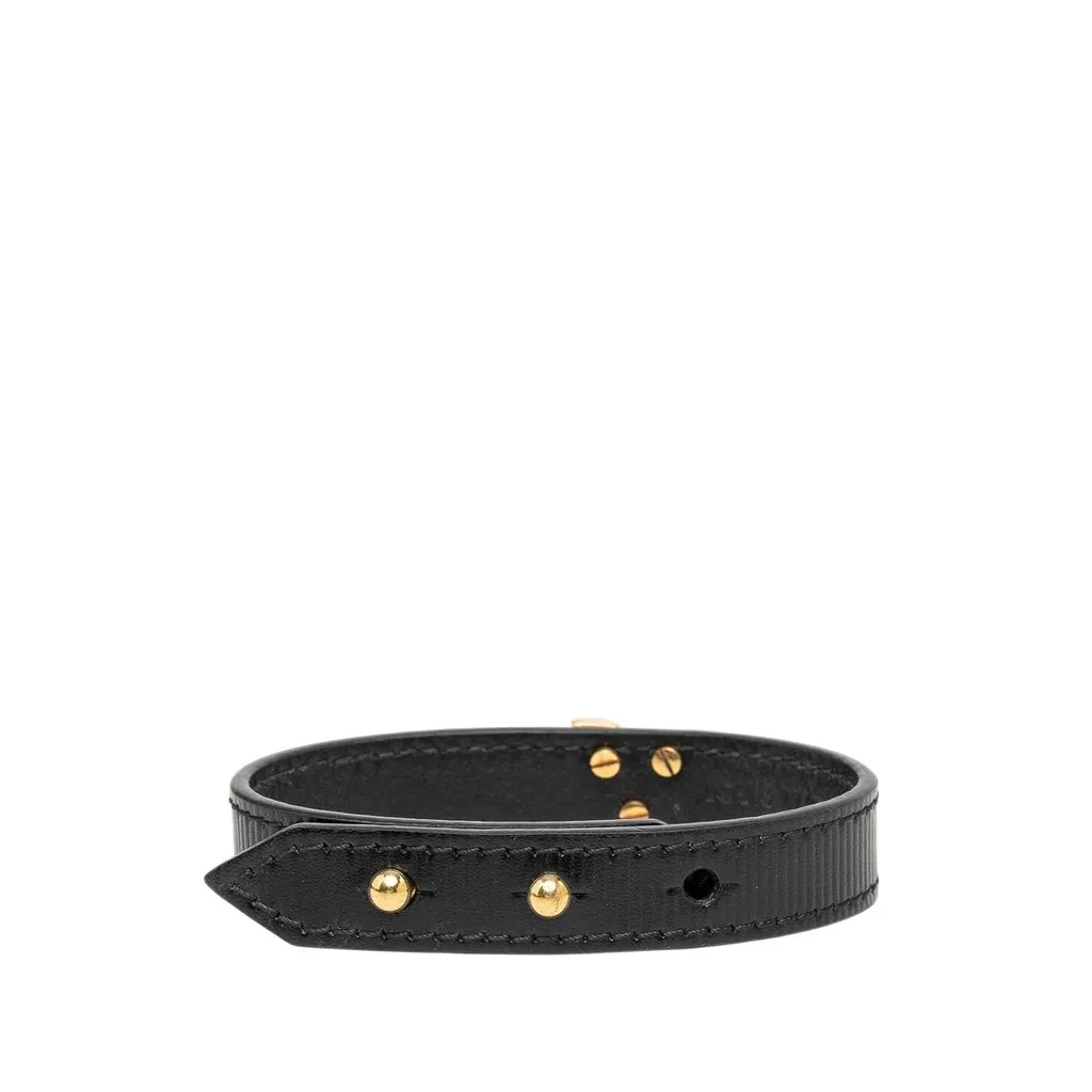 Louis Vuitton Leather Essential V Bracelet Black Leather Very good - Inside View