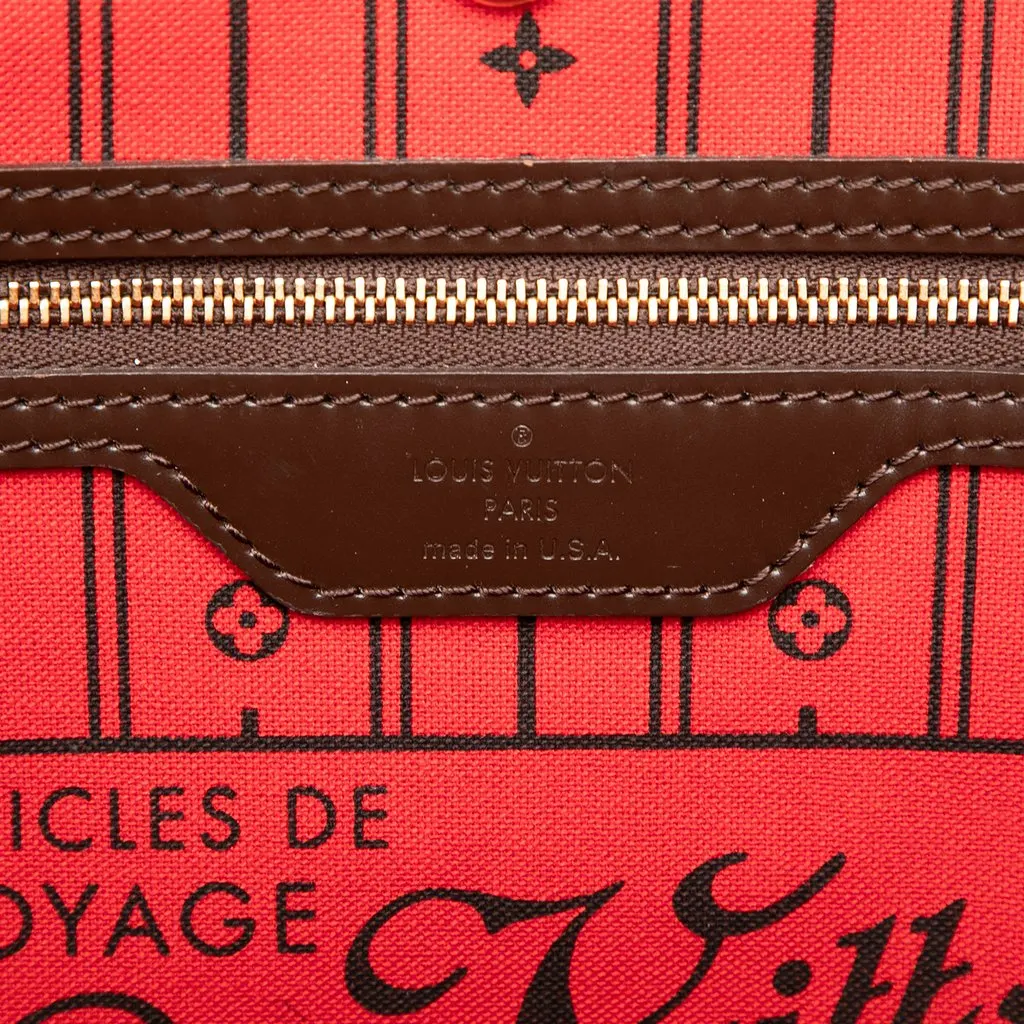 Louis Vuitton Damier Ebene Neverfull MM Brown Very good - Box View