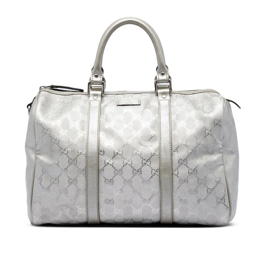 Gucci Medium GG Imprime Joy Boston Bag Silver Very good - Front View