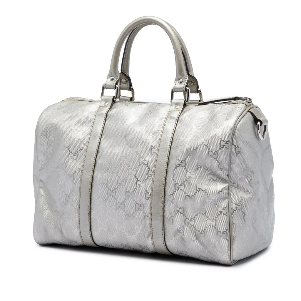 Gucci Medium GG Imprime Joy Boston Bag Silver Very good - Back View