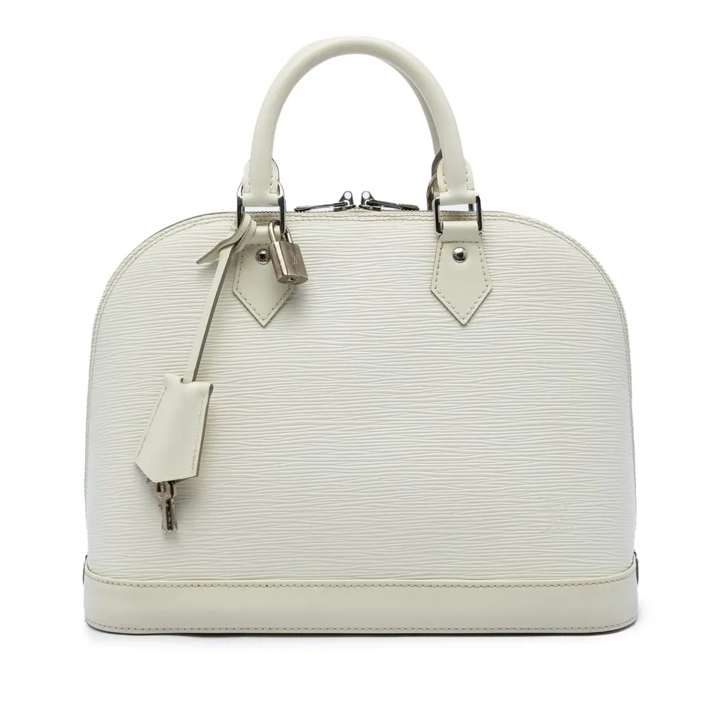 Louis Vuitton Epi Alma PM White Leather Very good - Front View