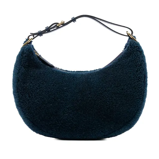 Fendi صغيرة فرو Fendigraphy حقيبة هوبو