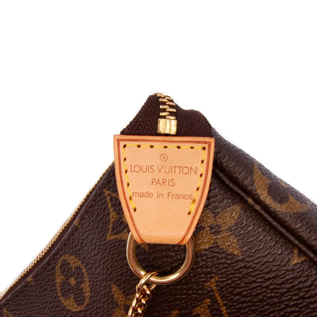 Louis Vuitton Monogram Mini Pochette Accessoires Brown Canvas Never worn - Box View