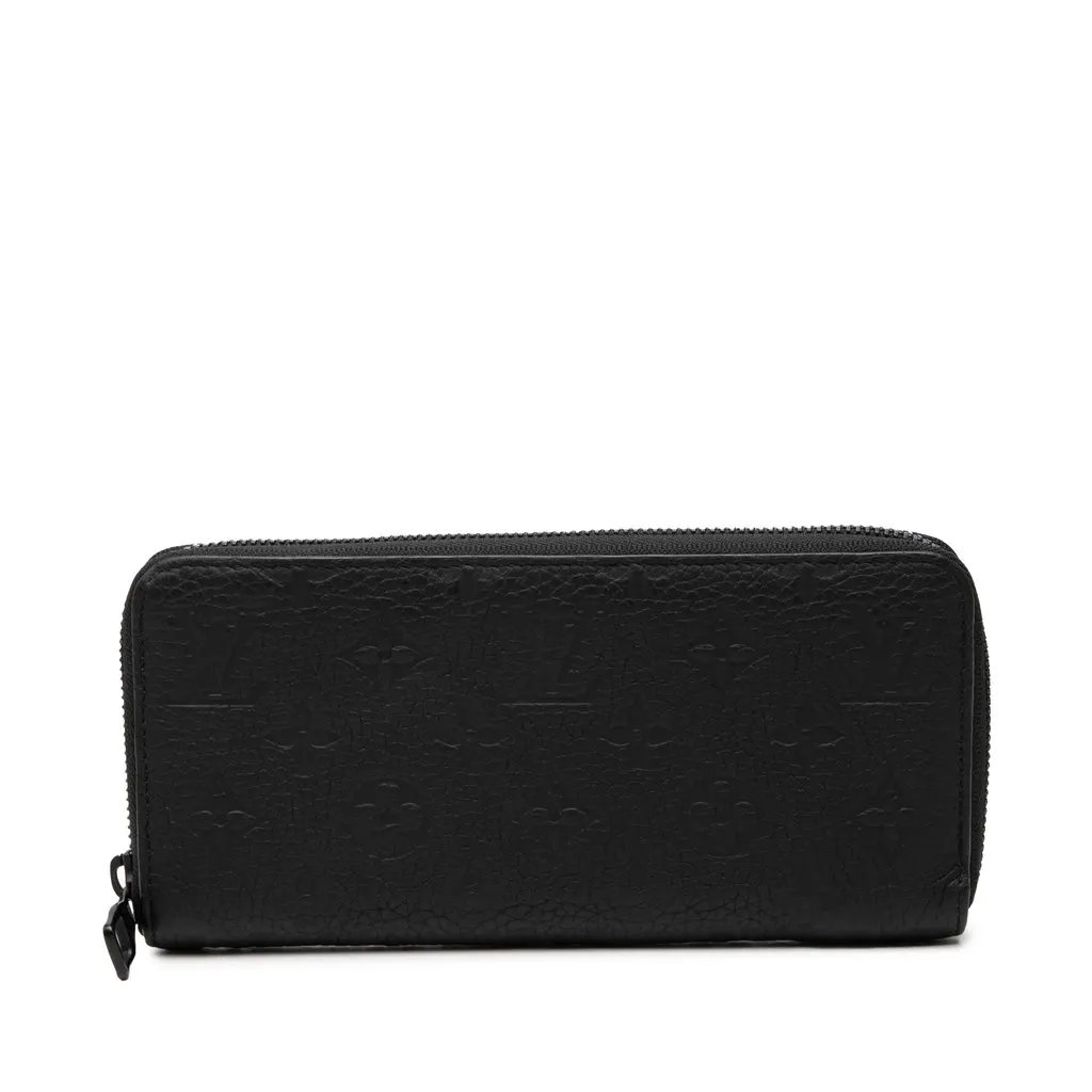 Louis Vuitton Monogram Empreinte Zippy Long Wallet Black Leather Very good - Front View