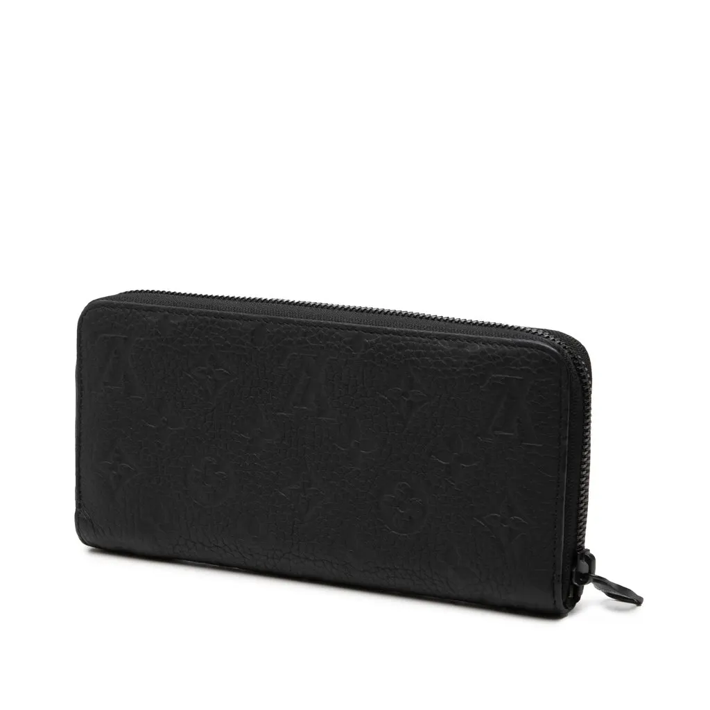Louis Vuitton Monogram Empreinte Zippy Long Wallet Black Leather Very good - Back View