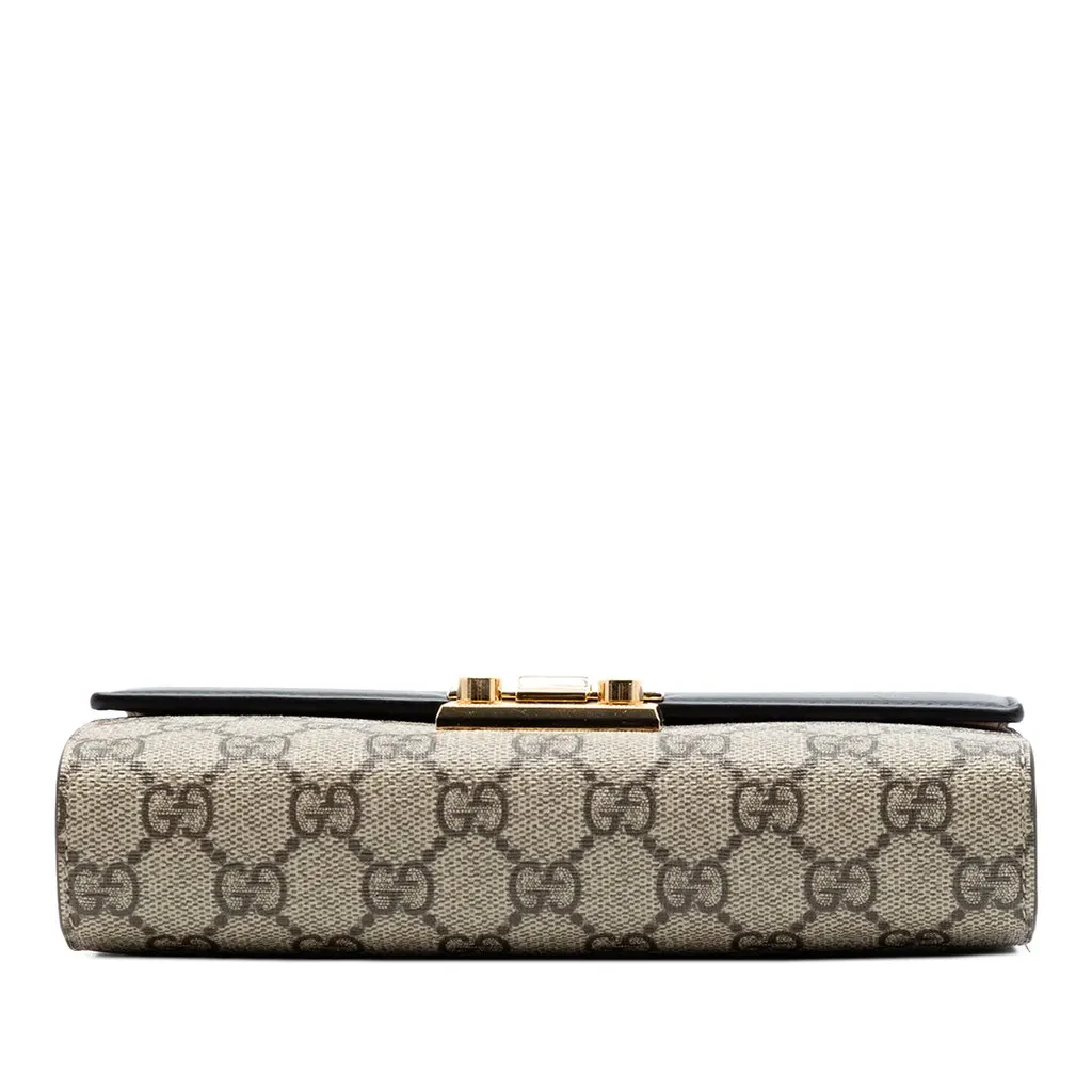 Gucci Small GG Supreme Padlock Wallet on Strap Beige Very good - Inside View